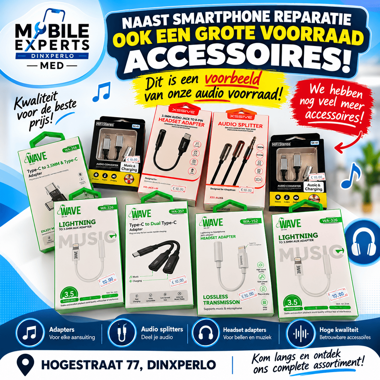 Complete accessoires assortiment